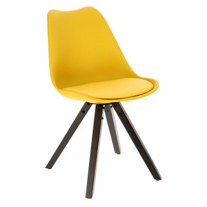 Dining Chair Norden Star Square, black/yellow