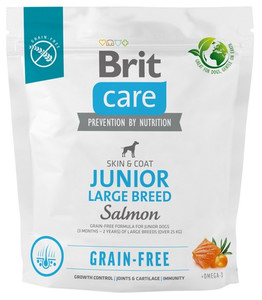 Brit Care Grain Free Junior Large Breed Salmon Dry Dog Food 1kg