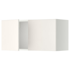 METOD Wall cabinet with 2 doors, white/Veddinge white, 80x40 cm