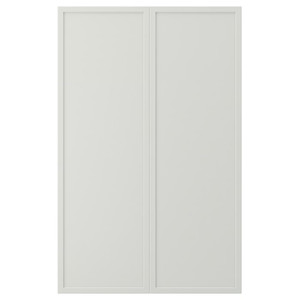 ASPUDDEN 2-p door f corner base cabinet set, light grey, 25x80 cm