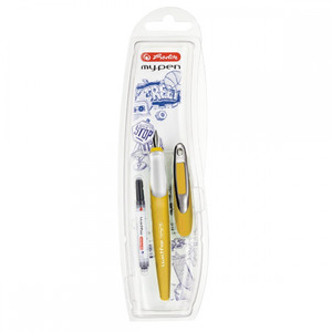 Herlitz Fountain Pen my.pen M 1pc, yellow/white
