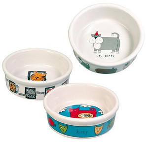 Trixie Cat Ceramic Bowl 200ml, 1pc, assorted designs