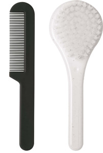 Luma Baby Brush & Comb Set Speckles White