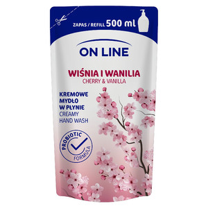 On Line Creamy Hand Wash Cherry & Vanilla Refill 500ml