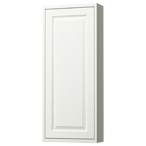 TÄNNFORSEN Wall cabinet with door, white, 40x15x95 cm