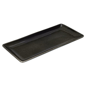 Ceramic Tray Negro 33x15, black