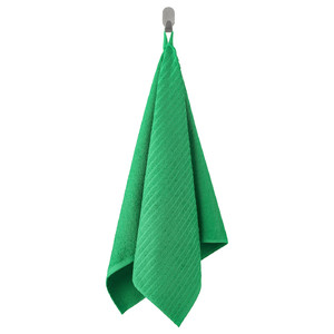 VÅGSJÖN Hand towel, bright green, 50x100 cm
