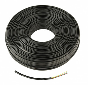 Flat Telephone Cable Stranded Wire 100m, black