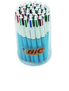 BIC Retractable Ballpoint Pen 4 Colours 12pcs