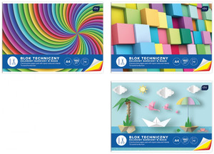 Construction Paper Pad Technical Drawing Pad 10 Colour Sheets 160g 10pcs, assorted designs