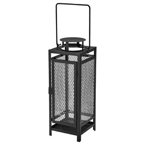 BERGGRAN Lantern for pillar candle, in/outdoor anthracite, 34 cm