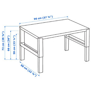 PÅHL Desk, white/turquoise, 96x58 cm