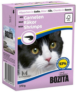 Bozita Cat Food Chunks in Sauce with Shrimps 370g
