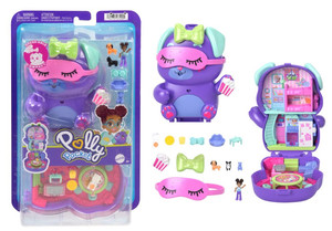 Polly Pocket Sleepover Puppy Compact Playset With 1 Micro Doll JCR38 4+