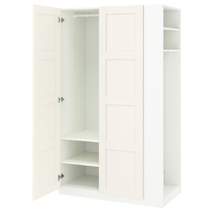 PAX / BERGSBO Wardrobe combination, white white/white, 120x60x201 cm