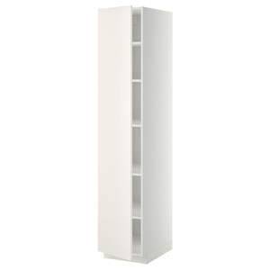 METOD High cabinet with shelves, white/Veddinge white, 40x60x200 cm