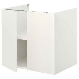 ENHET Bc w shlf/doors, white, 80x60x75 cm
