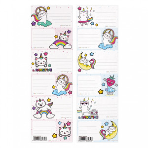 Label Stickers for Notebooks 25pcs Catcorn, assorted