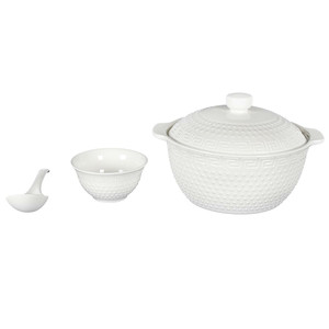 Soup Vase, Spoon & 6 Bowls