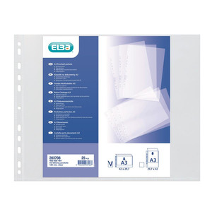 Elba Pocket A3 PP 120 mic., horizontal, 25-pack