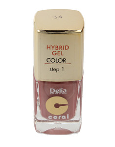 Delia Cosmetics Coral Hybrid Gel Nail Polish no. 34  11ml