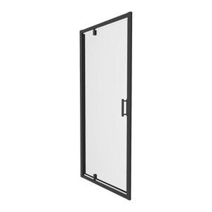 GoodHome Pivot Shower Door Beloya 90 cm, black/transparent