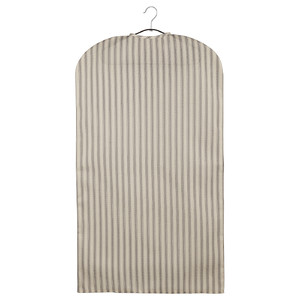 RÅGODLING Clothes cover, textile striped/beige anthracite