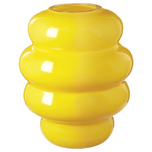 KÄLLARHALS Vase, yellow, 22 cm