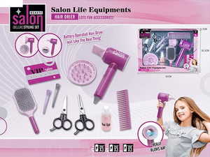 Salon Life Equipment Playset with Hair Dryer 3+