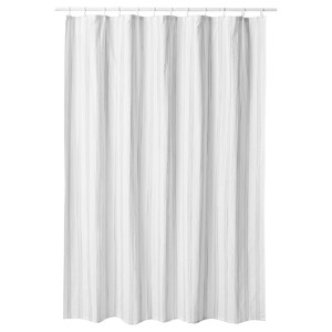 SVARTSTARR Shower curtain, white/grey, 180x200 cm