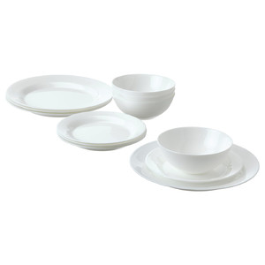 FAVORISERA 12 piece dinnerware set, white
