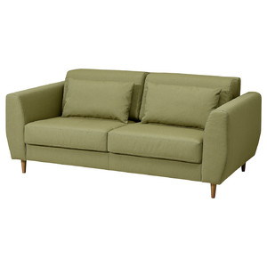 SLATORP 2-seat sofa, Vissle yellow-green