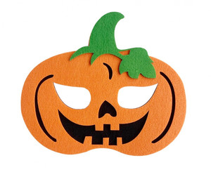 Felt Mask Pumpkin 18x17cm