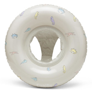 Vanilla Copenhagen Inflatable Swim Ring Baby Ocean Print Oyster Grey 1-3y