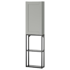 ENHET Storage combination, anthracite/grey frame, 40x17x150 cm