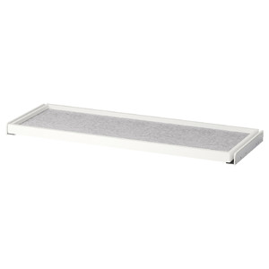 KOMPLEMENT Pull-out tray with drawer mat, white/light grey, 100x35 cm