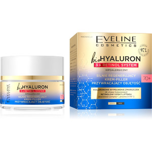 Eveline bioHyaluron 3x Retinol Strongly Regenerating Cream-Filler 70+ Restoring Volume 97% Natural 50ml