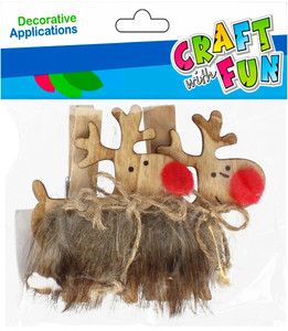 Craft Christmas Decoration Clip Reindeer 2pcs