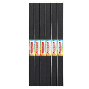 Crepe Paper 50x200cm 10pcs, black