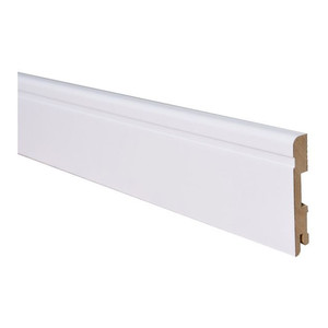 MDF Skirting Board Foge LB2 16 x 100 x 2000 mm, semi-matt white
