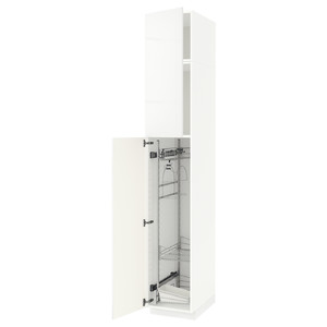 METOD High cabinet with cleaning interior, white/Ringhult white, 40x60x240 cm