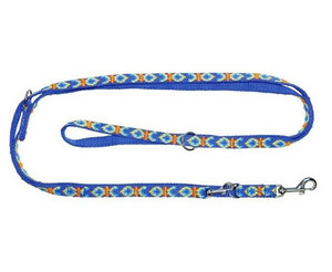 CHABA Adjustable Dog Leash Patterned 20mm x 130/260cm, blue