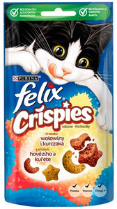Felix Crispies Beef and Chicken Cat Treats 45g