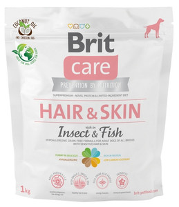 Brit Care Dog Food Grain Free Adult Hair & Skin - Insects & Fish 1kg