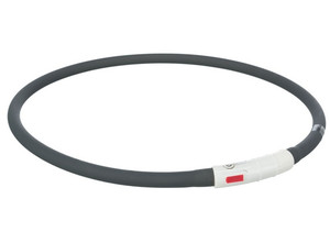 Trixie LED USB Silicon Dog Collar XS-XL 70/1cm, black
