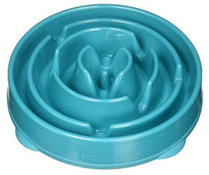 Outward Hound Fun Feeder Dog Bowl, turquoise