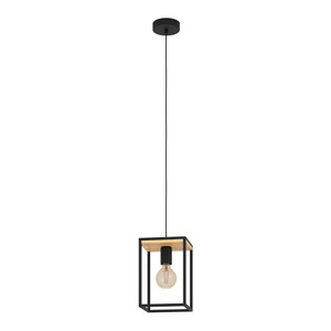 Pendant Lamp Libertad 1 x E27, black-wood