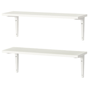 BURHULT / SIBBHULT Wall shelf combination, white/white, 59x20 cm