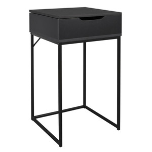 Nightstand Bedside Table Dressing Table with Mirror Leyla, black