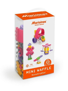 Marioinex Mini Waffle Blocks Set Constructor Medium Pink 70pcs 3+